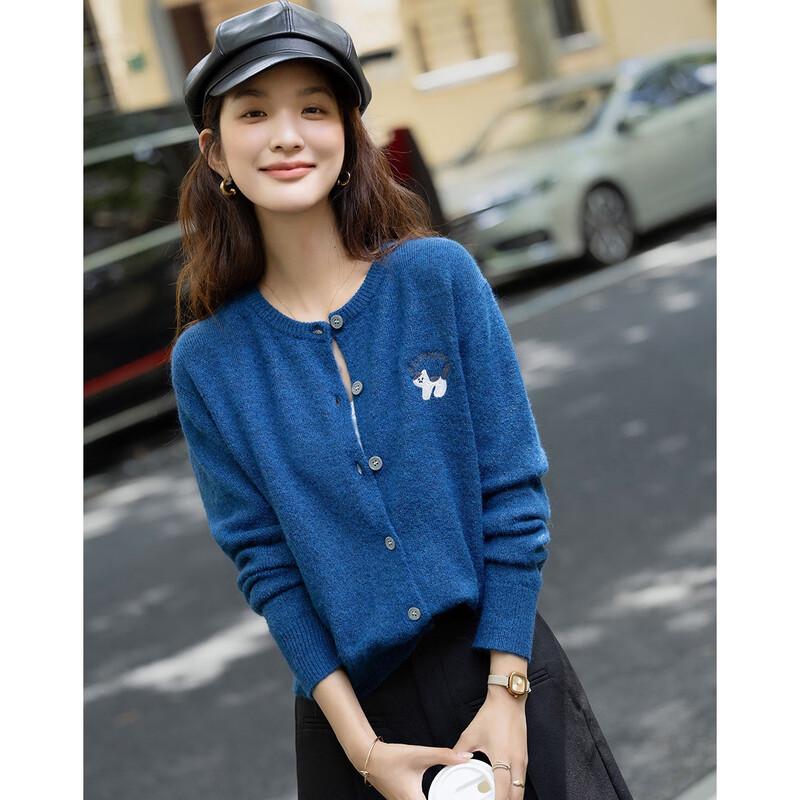 Demana Women's Winter Embroidered Knit Sweater