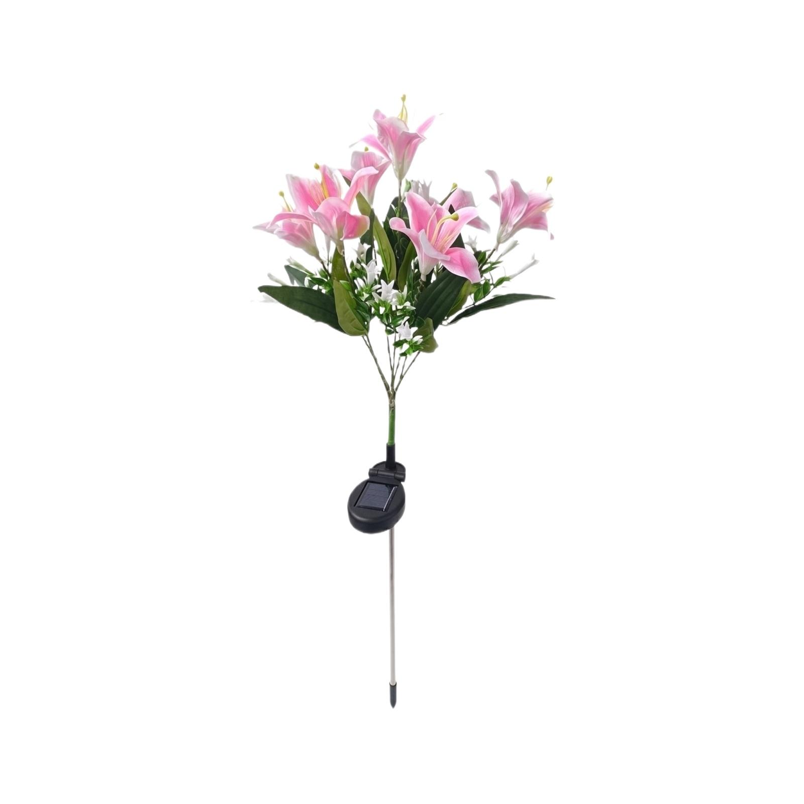 

Solar Powered Outdoor Artificial Flower Garden Light with Realistic Design and Durable Materials for Yard Patio Lawn Decoration one size
