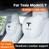 For Model 3 Model Y Car Seat Headrest Neck Pillow Model S Model X Soft Comfort Memory Cushion Protect Cover Accessories
