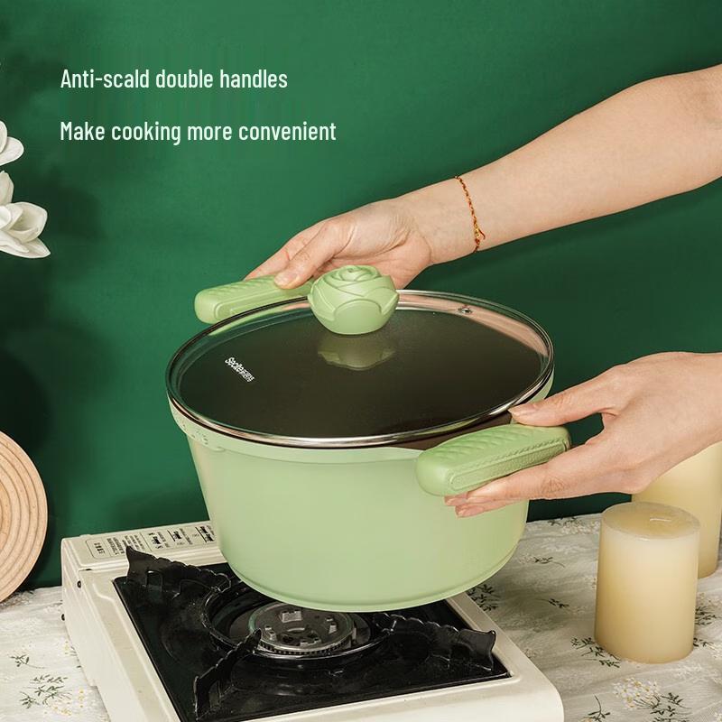 New Sitter Tea Break Rose Series 24CM Non-stick Soup Pot