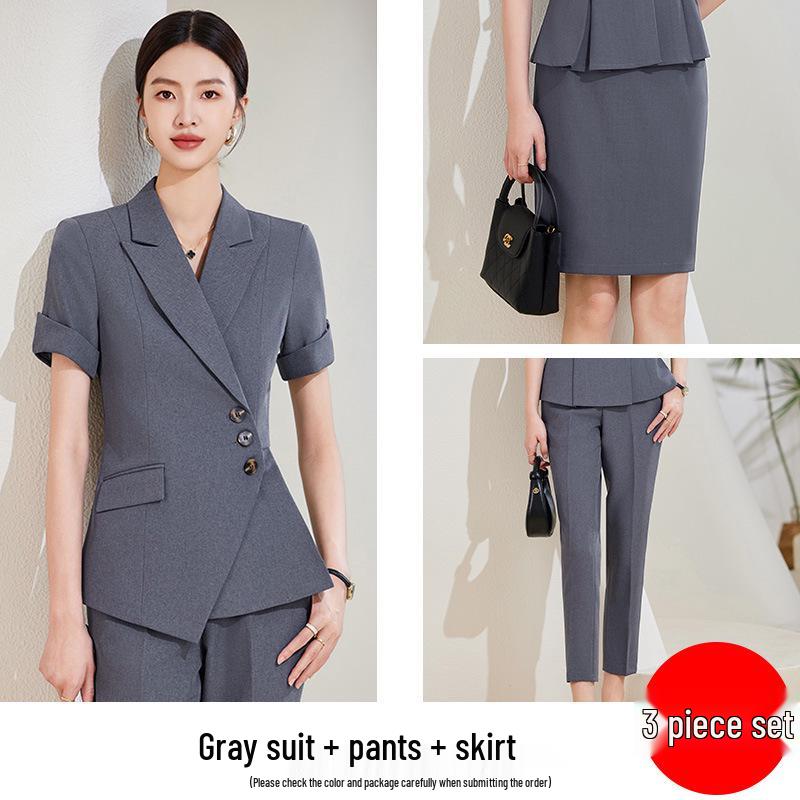 Goddess Style Professional Women's High-End Suit Skirt Set - Elegant Workwear for Mature Women