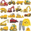 Construction Vehicle Embroidery Cloth Sticker Cartoon Bulldozer Patch Sticker Children'S Clothing Decoration Car Embroidery Chapter Ironing