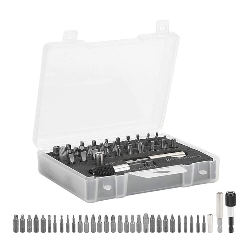 33Pcs Damaged Screw Extractor Kit Disassemble Screws Bolt Stud Slip Teeth