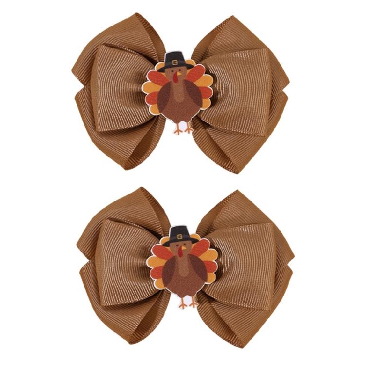

Thanksgiving Hair Clamps Hair Tie For Kids Turkey Themed Barrettes Thin Fashion For School Incidents