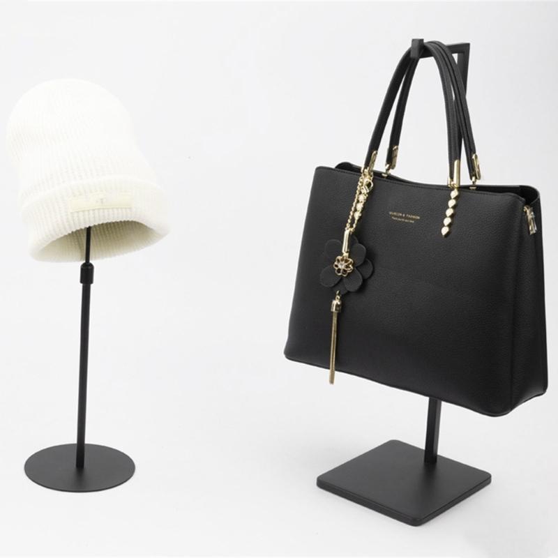 Adjustable Hat Holder Wigs Head Stand Practical Metal Home Hat Storage Stable Metal Stand for Hat and Wig Display
