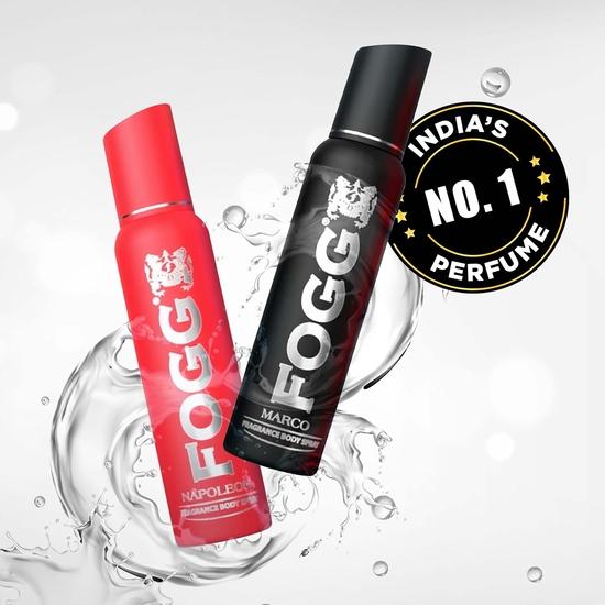 FOGG Marco & Napoleon No Gas Deodorant pro muže, dlouhotrvající parfémovaný tělový sprej, 2 x 150 ml (Balení 2)