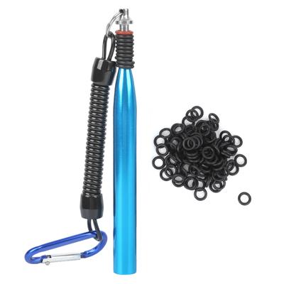 Aluminiumlegierung Wacky Rig Werkzeug Blutwurm Weichköder Bindering mit O-Gummiring blau