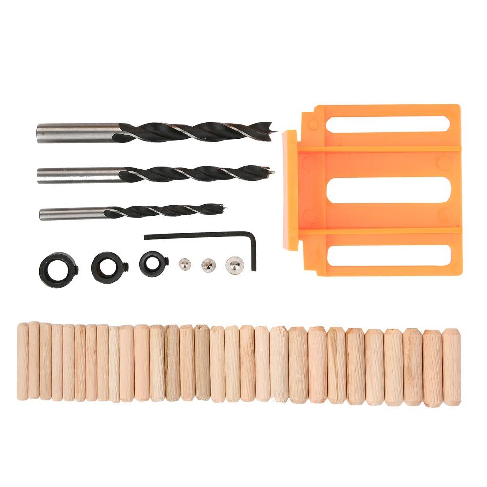 41Pcs/Set Handheld Doweling Jig Punch Hole Locator  Woodworking and Carpentry Drilling and Marking