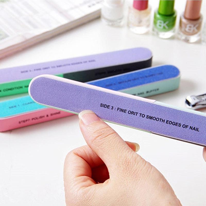 Bunter Professioneller Buffer für Nägel Sechsseitige Polierfeile Nagelfeile Schleifen Maniküre Nagelfeile Schleifen Beauty Maniküre Werkzeuge