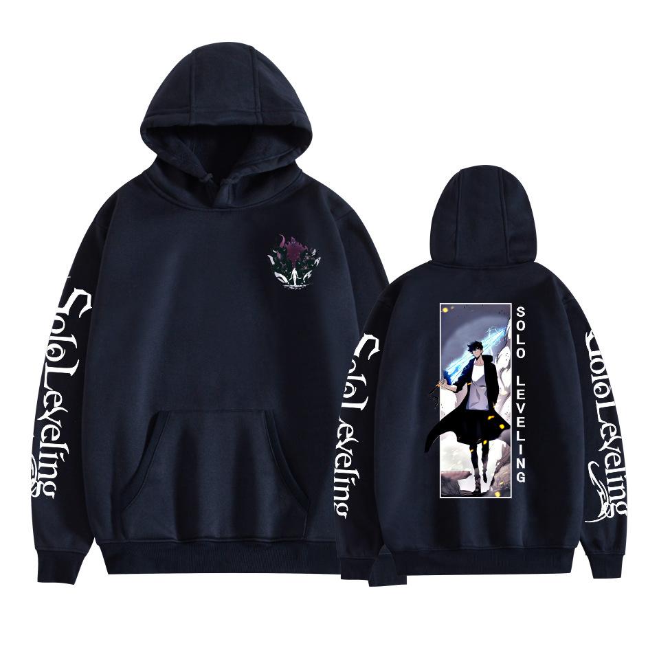 Solo Leveling Anime Printed Men's Fashion Long Sleeve Hoodie Cartoon Sweatshirt