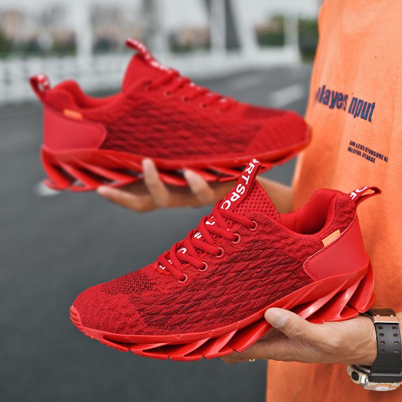 47 Large Flyknit Lace-up Men's Blade Running Shoes - Lightweight, Trendy, Casual Sports Footwear