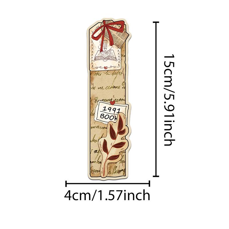 30Pcs Retro Romantic Reading Bookmarks Diy Students Reader Page Markings Reading Theme Bookmarks Student Stationery Gifts
