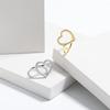 S925 Sterling Silver Zircon Heart-Shaped Ring for Women - European & American High-End Fashion