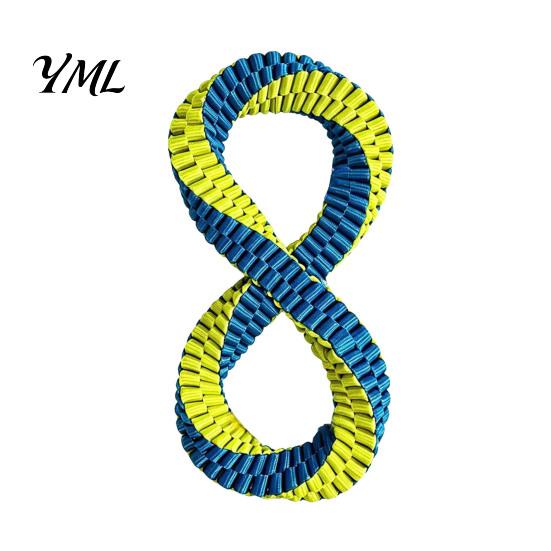 Washable Chew Toys for Dogs Dog Dental Tug Toy, Textured Woven Nylon Interactive Teeth Cleaning Large Over 33 Pounds Round or Figure 8 Design,
