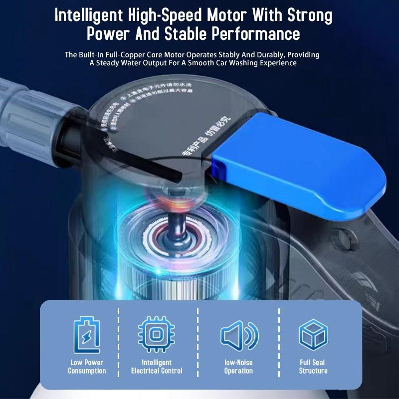 Kabelloser tragbarer Autoschaumsprüher Große Kapazität Elektrische Schaumnebel-Sprühflasche für Gartenarbeit Haus Auto Reinigung