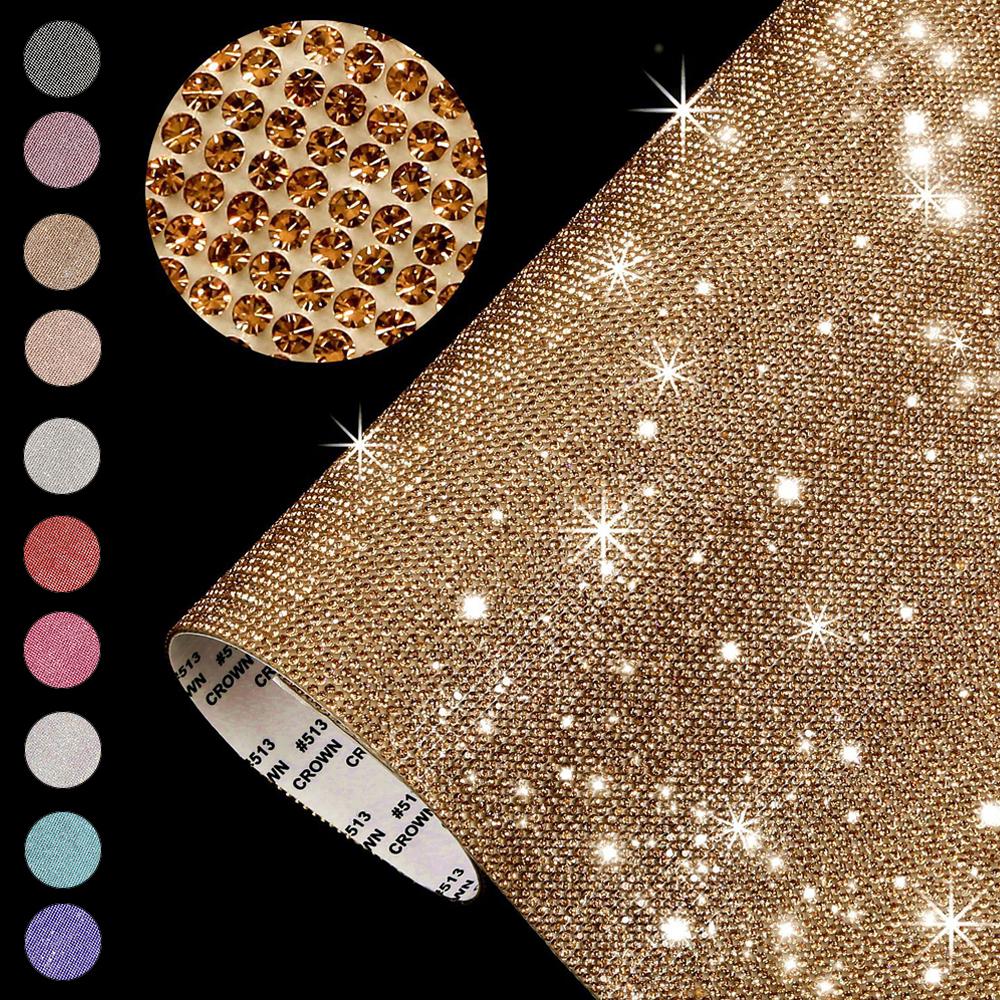 Home Decor Decoration Gifts Glitter Trim Applique Bling Paster Crystal Sticker Rhinestone Sheet