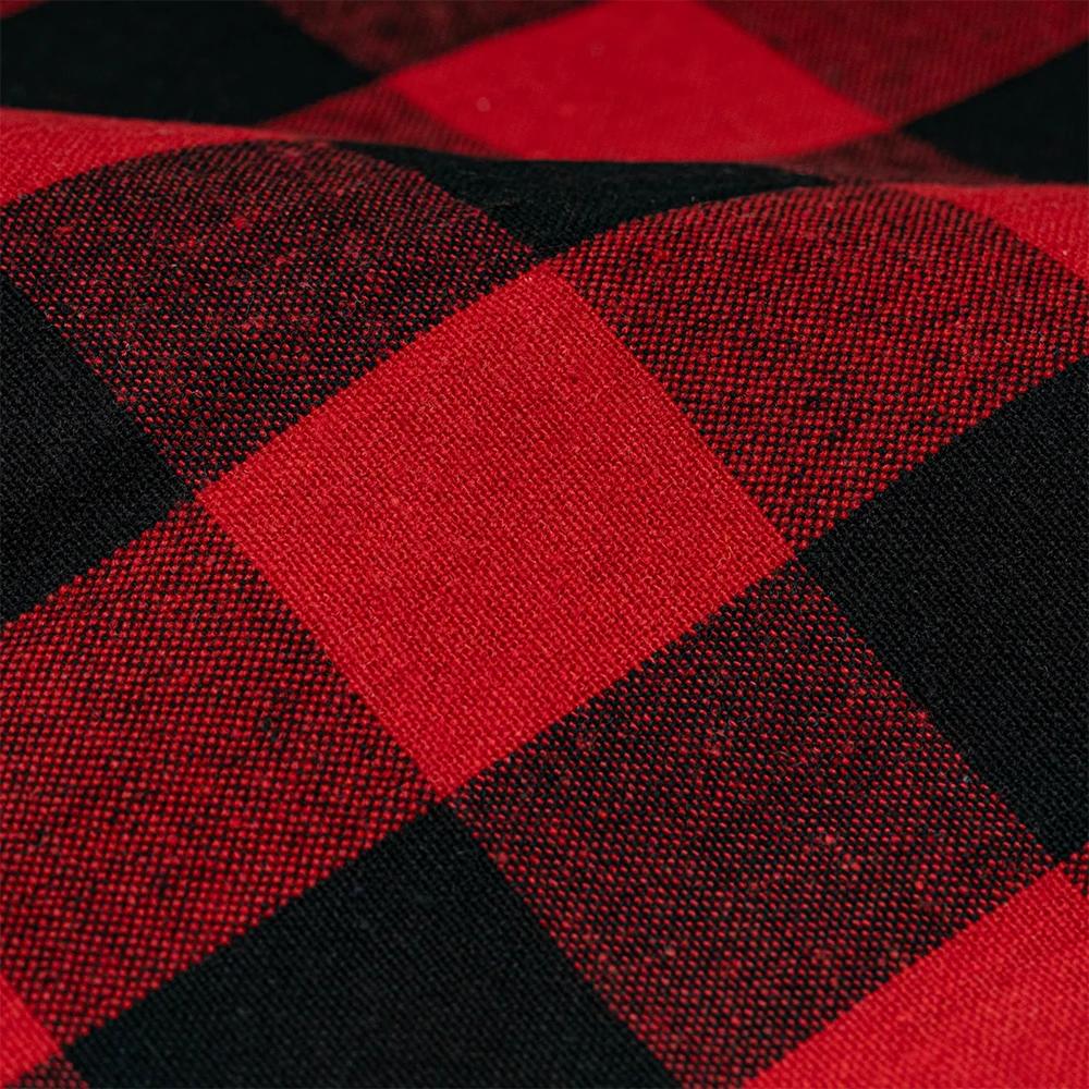 Set of 4 Christmas Napkins Plaid Red Black 15.7X15.7Inches Washable Reusable for Holiday Christmas Party Table Setting Decor