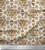 Soimoi Black Japan Crepe Satin Fabric Sacred Geometric Fabric Prints By Metre 42 Inch