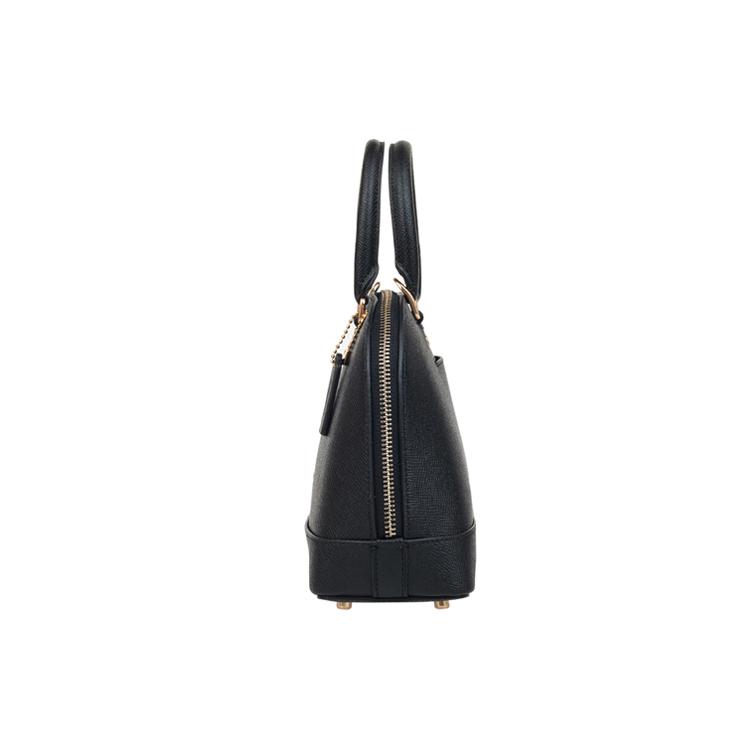 New COACH Sierra Leather Dome Bag, Handbag, Shoulder Bag, Crossbody Bag Medium Size Women's Black 27591-IMBLK