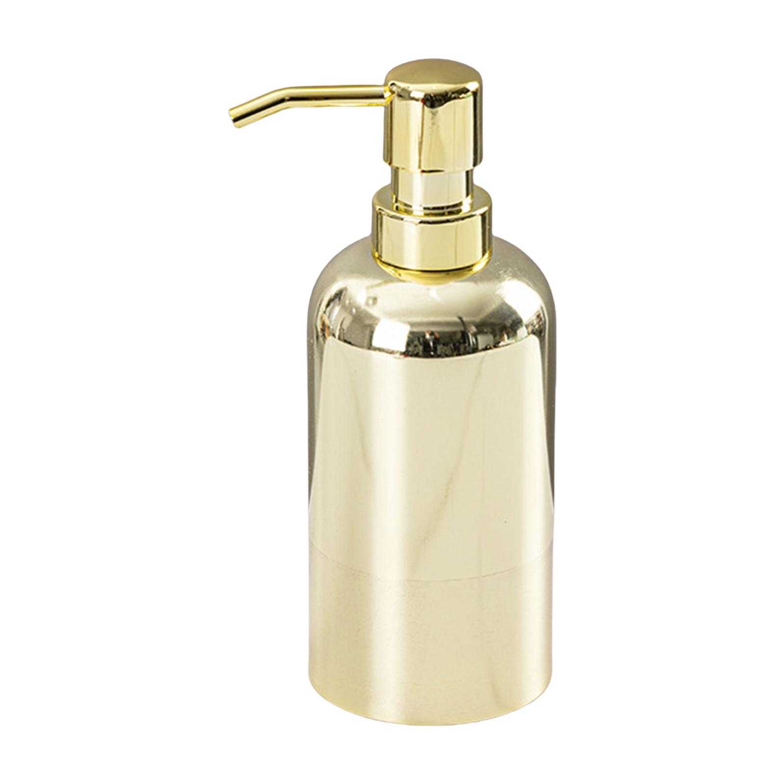 

Современный роскошный дозатор для мыла из нержавеющей стали, металлическая бутылка с помпой, многоразового использования для ванной и кухни, 10,5 унций