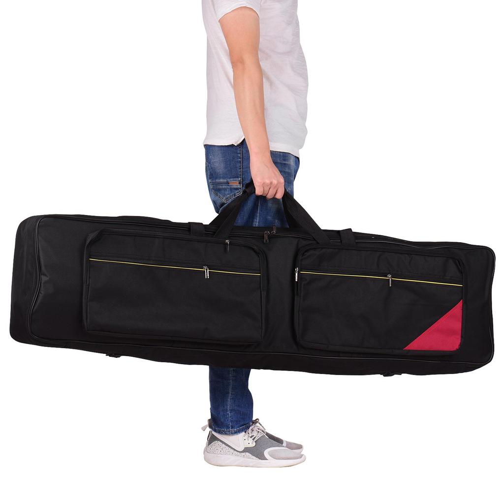 Geantă profesională pentru pian electric, geantă portabilă pentru concert cu mâner durabil, curea de umăr, strat intermediar din bumbac anti-coliziune de 8 mm pentru claviatură cu 88 de clape
