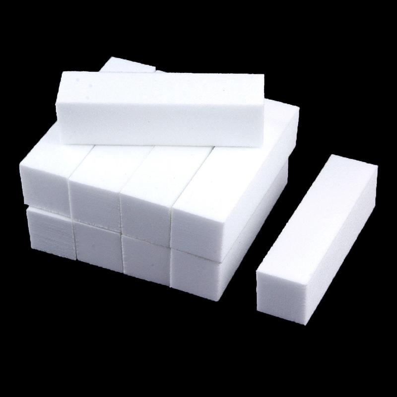 10 Stück Nagelfeilen Bufferblock Set Maniküre Pediküre Pflege Nagelkunst Polierschleifwerkzeuge Weißer Schwamm Puffer Nagelfeilen Werkzeuge