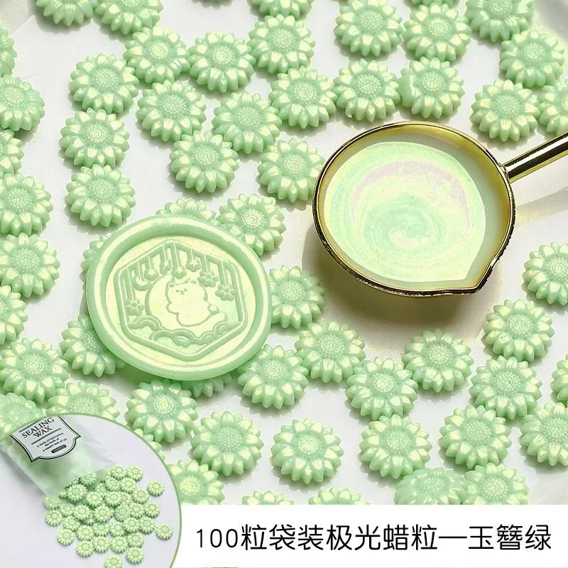 New 500g Aurora Sealing Wax Particles Sunflower Colorful Wax Material DIY Hand Account Invitation Greeting Card Making