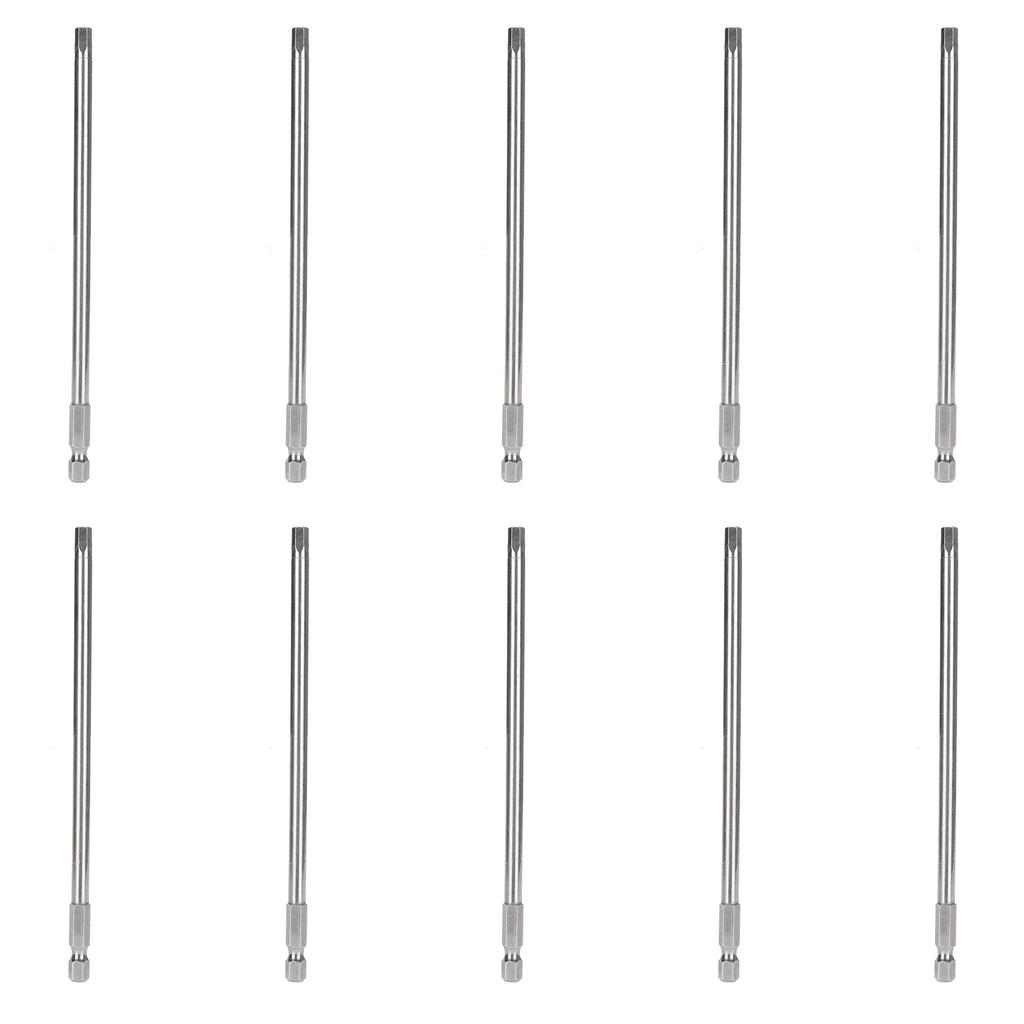 10Pcs Screwdriver Bit Electric 5mm Hex Strong Magnetic Hardened Hardware Hand Tool S1 4 150mm