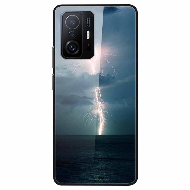 Luxury Case for Xiaomi Mi 11T Pro Cover Tempered Glass Cover for Xiaomi 11T 11 T Pro Phone Case for Xiaomi 11TPro Fundas 2021