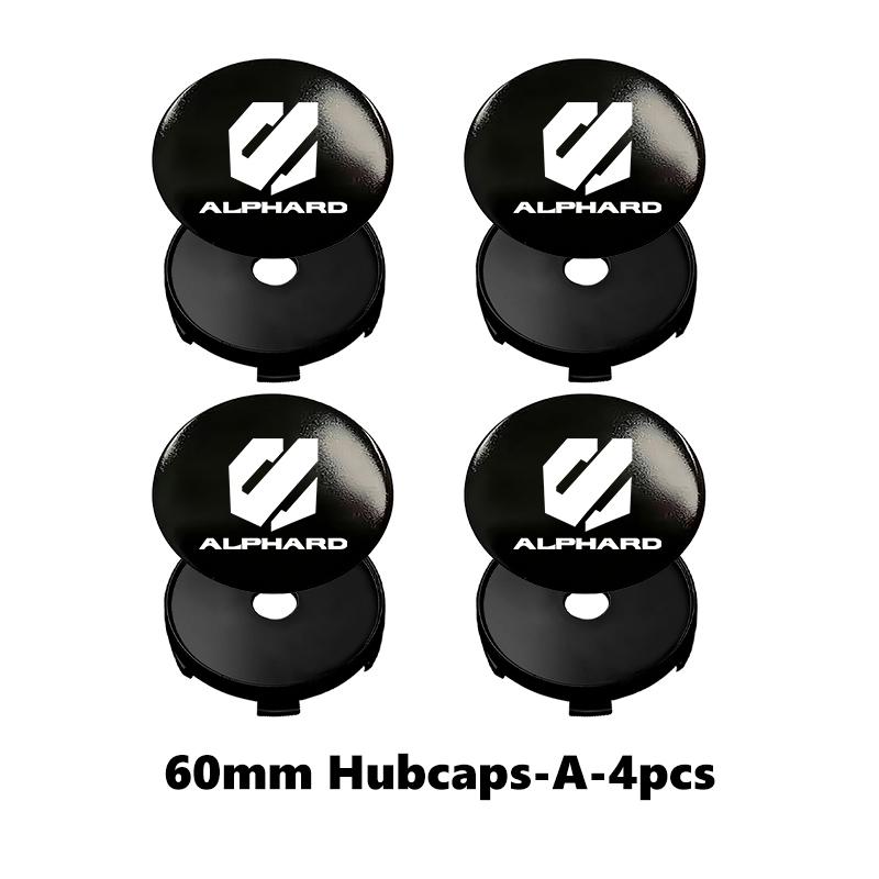For Toyota 4pcs 56/60mm Car Wheel Center Hub Caps Emblem Stickers Tire Rim Covers Auto Accessories Alphard 2015 2016 2017 2018