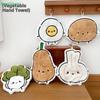 Cute Vegetable & Food Shaped Hand Towel - Hanging Plush Absorbent Towel for Kitchen and Bathroom
