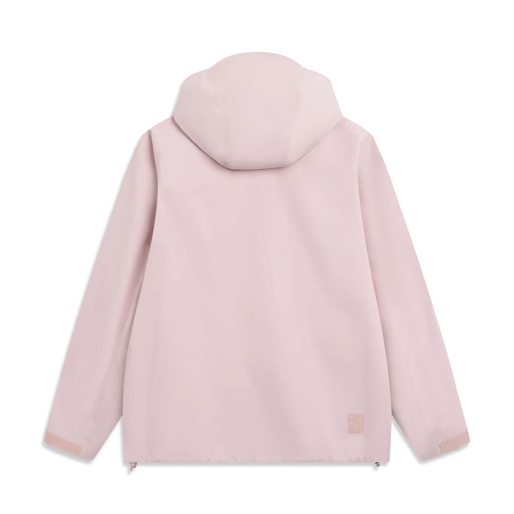 Li Ning CF Su Wan Long Jia Series Loose Hooded Comfortable Simple Waterproof Windproof Breathable Durable Rainproof Jacket Women Jacket AEMV040-5