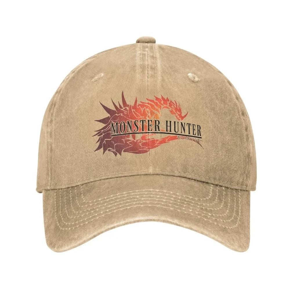 Hunter Wilds Men Women Baseball Caps Forbidden Lands Research Commission Distressed Denim Hats Vintage Outdoor Headwear