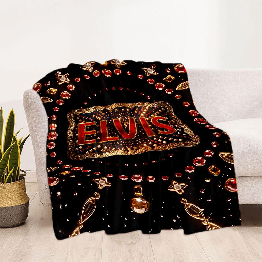 Elvis Presley Legend Blanket Warmthful Decor Perfect for Couch Office Chair Bedding All-Season Use Modern Style Gift for Travel Home Birthdays