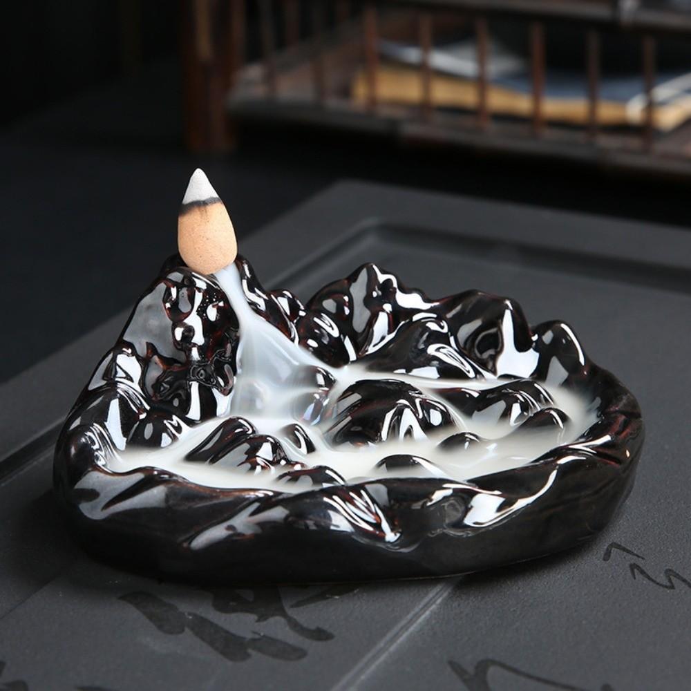 Mini Backflow Incense Burner Alpine Flowing Water Incense Burner Ornament  Meditation
