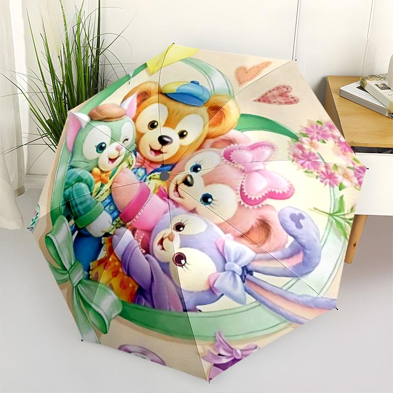 

1pc Adorable Duffy ShellieMay StellaLou Gelatoni Disney Automatic Open/CloseUmbrella-CuteUmbrella with Cute Design, Portable 3-Fold Compact