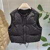 Down Cotton Jacket and Vest Women's New Bread Jacket Fashionable Small Versatile Vest Warm Vest Horse Clip