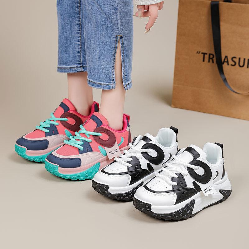 Damskie trampki na platformie Nowe buty sportowe do biegania dla studentek Swobodny ubiór sportowy