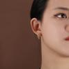 Temperament Zircon Hoop Earrings Ear Jewelry Women Sparkling Earrings  For Girls
