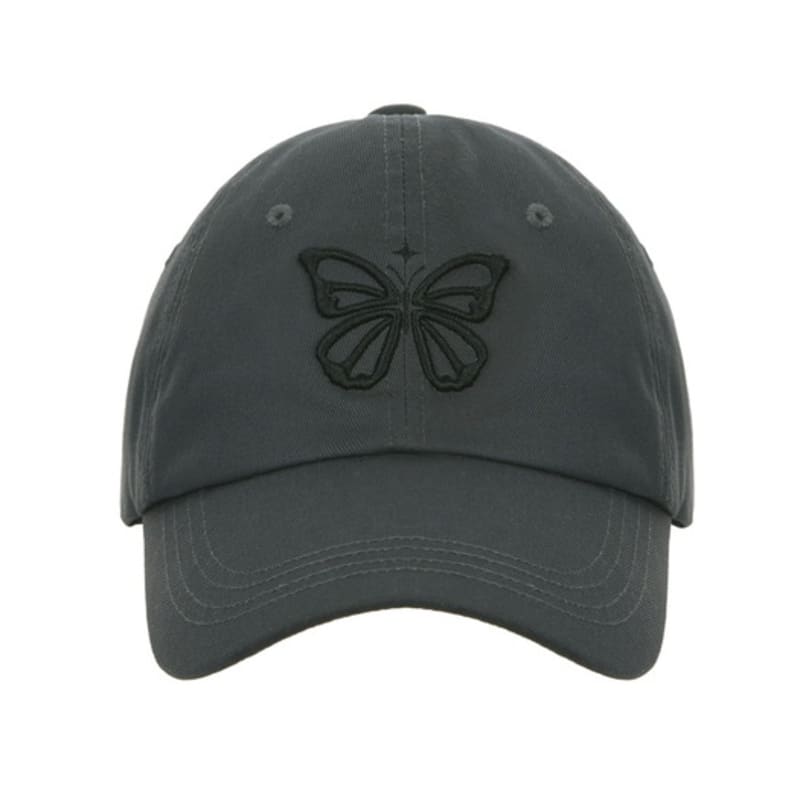 

NICK&NICOLE VINTAGE BUTTERFLY BLINK BALL cap_CHARCOAL black FREE