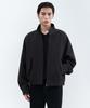 Wool Blend Herringbone Harrington Jacket [Dark Grey]