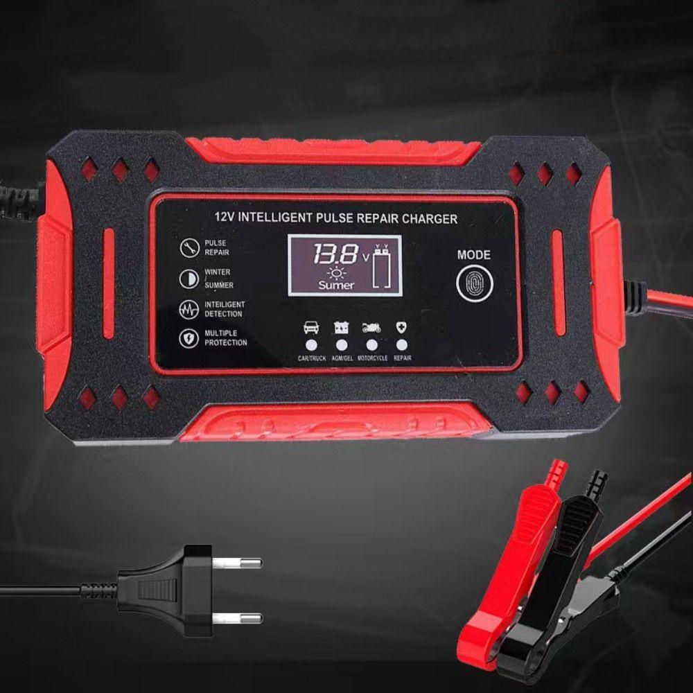 6A Output Motorcycle Battery Charging Unit Pulse Repair Battery Charger 12V  Motorcycle Maintenance