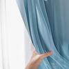 2PCS Blue White Rose Flower Curtains, Elegant Floral Print, Window Drapes for Living Room Bedroom Home Decoration