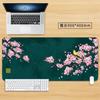 Zen Japanese Landscape Desk Mat with Birds and Mountains Gaming Mouse Pad
