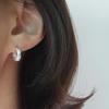 Women's Daily Matte Mini Toto Ring Earrings