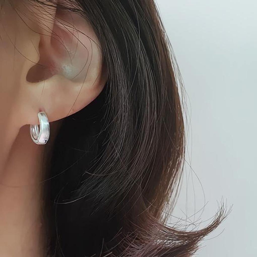 Women's Daily Matte Mini Toto Ring Earrings