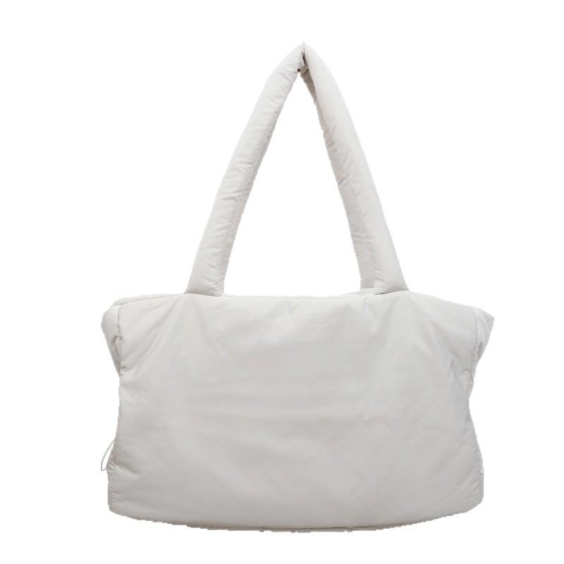 

Women s 2025 Minimalist Nylon-Cotton Large Capacity Tote Bag білий