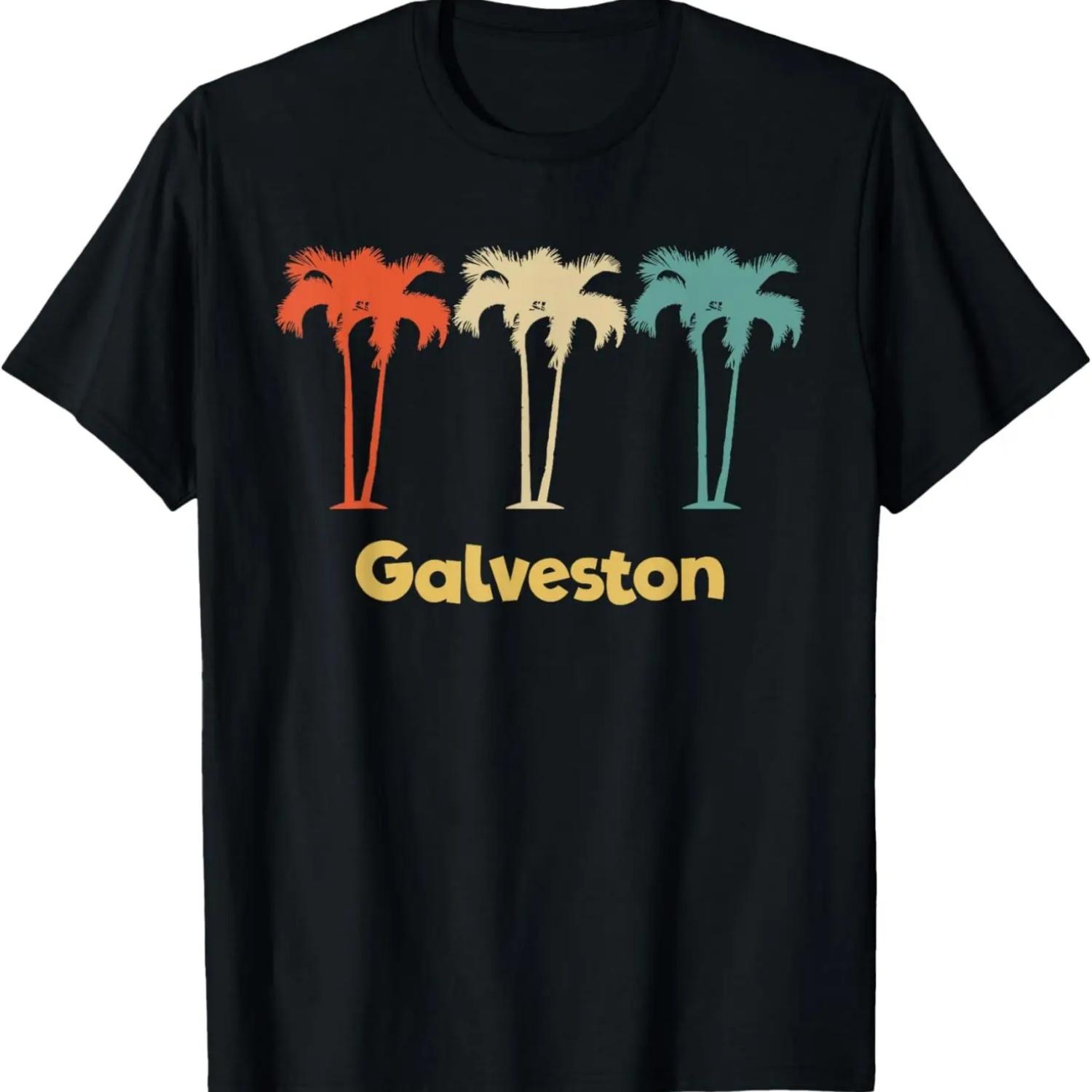 Galveston Texas Vintage Retro T-Shirt Vacation S