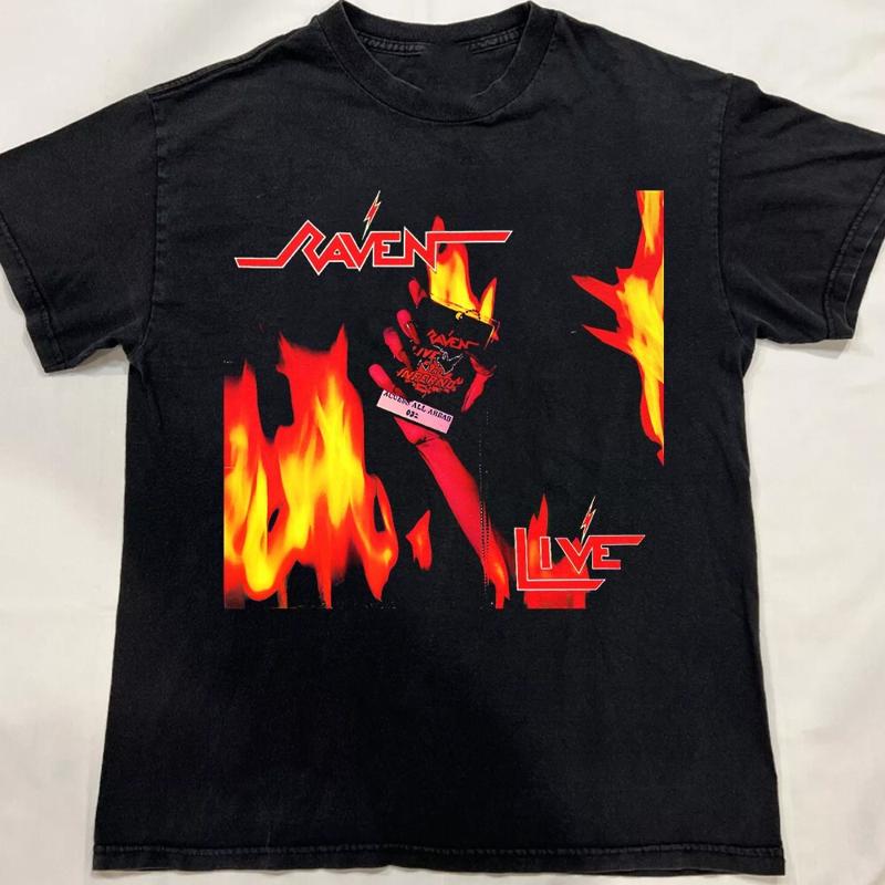 Retro RAVEN BAND Alle Größen 10D523T T-Shirt