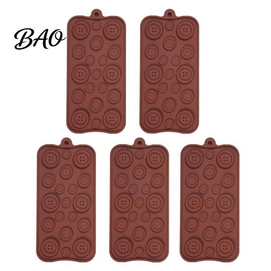 Cupcake Topper Makers 19-Hole Silicone Button Molds, Three Sizes DIY Cake Decorating Tray, Handmade Candy Molds Flexible Easy Release Baking